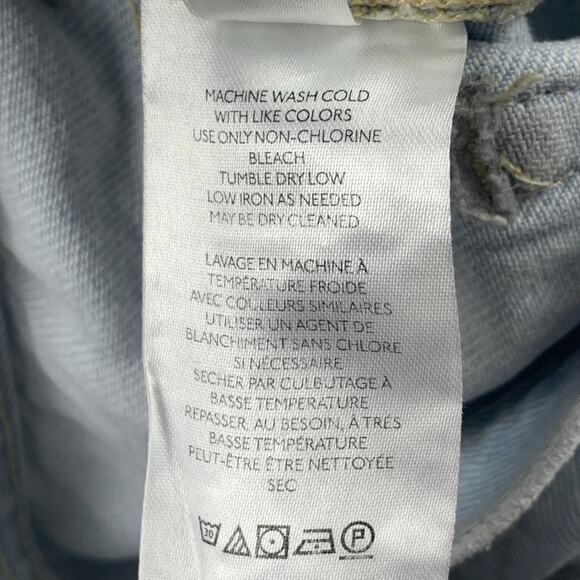 We The Free Jeans Maggie Mid Rise 26 Light Wash Straight Distressed Button Fly - Picture 14 of 16